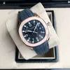 Patek-Phillippe Hareketi Paketspaks Lüks Tasarımcı Mekanik Saat Miyota 8215 Süper Aydınlık 5bar Su Geçirmez 40mm Mens Otomatik Saat Tarihi Kauçuk Kayış M