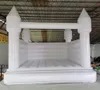 Atacado 10x10FT completo PVC Casamento Castelo Bouncy Inflável Jumping Bed Bounce House jumper branco bouncer house Para Diversão crianças brinquedos Dentro Ao Ar Livre com ventilador