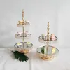 Other Bakeware 2-3 Tier Gold Silver Metal Cake Stand Round Wedding Birthday Party Dessert Cupcake Pedestal Display Plate Home Deco200l