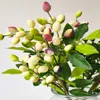 Decoratieve Bloemen 39CM Kunstmatige Groene Plant Kerst Bessen Tak Woondecoratie Olijf Fruit Wandaccessoires