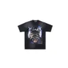 T-shirt da uomo Hellstar 2024 designer Studios Full Moon Tee Wash Wolf Head Full Moon Stampa T-shirt corta moda Hip Hop