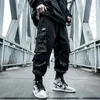 Houzhou Black Cargo Pants Men Joggers Hip Hop Techwear Pants Hippie Cargoズボンのためのストリートウェアプラスサイズ特大240122