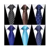 Nœuds papillons de nombreuses couleurs Drop Est Style Cravate en soie Bleu foncé Accessoires de mariage Homme Rayé Performance Cravate Hommes Cravate Gravata