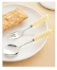 Spoons Children's Spoon And Fork Set Cute Portable Baby Eating Small Cutlery