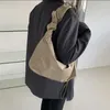 Akşam çantaları kadınlar rahat naylon omuz çantası pilili çizim tuval tuval hobo crossbody büyük kapasiteli seyahat çanta okulu messenger