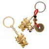 Keychains 2 Pcs Key Chain Car Chinese Style Ornament Decor Pendant Backpack 2024 Spring Festival Gift Zinc Alloy