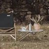 Mobili da campeggio Tavolo da barbecue da picnic portatile in acciaio inossidabile per esterni Tavolo da campeggio pieghevole regolabile in altezza resistente e durevole