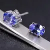 Splendidi orecchini a bottone con tanzanite 4 6mm orecchini con pietre preziose di tanzanite naturale solido argento 925 orecchino con tanzanite piccola pietra preziosa earrin333N