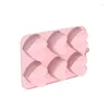 Moldes para hornear 6-cavidad corazón/casa molde de silicona fondant chocolate molde diy pastel postre suministros de cocina gota