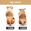 High Latin 738 Heels Professional Dames Soft Soled Training Chacha Dance Shoes 240125 512