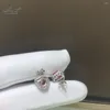 Stud Earrings Inbeaut 925 Silver Total 4 Ct Excellent Cut Pass Diamond Test Pink Heart Moissanite For Women Gift Fine Jewelry