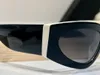 Okulary przeciwsłoneczne Cat Eye Black Ivory/Gray Gradient Designer okulary Sonnenbrille Women Shades Sunnies Gafas de Sol Uv400 Okulara z pudełkiem