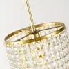 Pendant Lamps Nethong Bedroom Bedside Small Chandelier Single-head Fishline Light Luxury Crystal Retro Study