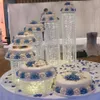 Support à gâteau en acrylique transparent en cristal de mariage, pièce maîtresse de mariage, accessoire de gâteau, fête en cristal Crystal313r