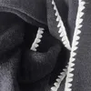 Maglieria da donna scandinava - Sciarpa lavorata a maglia con scialle colorato in lana calda e morbida, delicata sulla pelle, di alta qualità