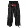 American Retro High Street Trendy Hip-Hop Sokak Baskı Gündelik Çok Cep Yan Tones Unisex Work Pants Ins