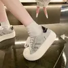OMG! Thieves Look Good! Shell Head Star Embroidered Biscuit Little White Shoes Couple Thick Sole Height Casual Board Shoes Female