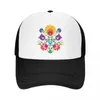 Casquettes de baseball Classique Pologne Folk Floral Trucker Chapeau Femmes Hommes Personnalisé Réglable Unisexe Polonais Imprimer Casquette De Baseball Hip Hop Snapback