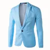 Blazers formais masculinos, jaquetas, cor sólida, festa de casamento, casual, botão único, casacos, tops, roupas de palco, 240126