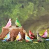 Resin simulation colored Bird parrot potted decorations garden decorations photography props DIY accessories P253