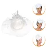 Bandanas Mesh Perle Chapeau Fascinateurs Pour Femmes Tea Party Tiara Charmant Bandeau De Mariage Tissu Casque Mariée A