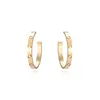 Högutgåva Hoop Huggie Screw Stud Love Earrings For Women Ladies Girls Gift Jewelry 316L Titanium Steel Designer Jewelry Surfa3019