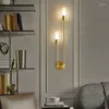 Lampa ścienna Nowoczesne minimalistyczne lampy LED Hall Kuchnia Kuchnia Czarna i złote salon łóżko Bórek TV Oświetlenie Dekoracja