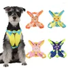 Colliers pour chiens Harnais et laisse pour chiot de dessin animé mignon Ensembles Harnais pour animaux de compagnie réglables pour petits chiens Chihuahua Shih Tzu Fournitures de plein air