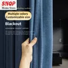 Curtain High Blackout Curtains for Living Room Luxury Bedroom Thickened Cotton Linen el CustomFashion Simple Double-sided Window Door 240119