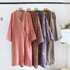 Womens abbigliamento da sonno donne giapponese kimono notturno abiti stampati retrò da notte abiti casual abiti casual cotone da un aokrobo di media lunghezza