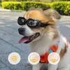 Hondenkleding Kleine zonnebrilbril UV-decoraties Waterdichte zonnebril Verstelbare bescherming Huisdier Kerstmis met oogbeschermingsriem