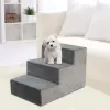 おもちゃホットドッグハウス犬の階段ペット3/4ステアスモールドッグキャットペットランプラダーアンチスリップ取り外し可能な犬ベッド階段ペット用品