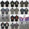 Super Bowls 2024 Football Jerseys 15 Patrick Mahomes Uniform Olive Salute To Service Camo Goddess Hemp Grey Hyphenation Rainbow Shadow Leopard Grain Embroidery