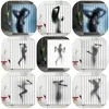 Shower Curtains Sexy Women Bath Shadow Curtain Set With Hooks Girl Portrait Bathroom For Home Decor Hanging Cloth Fabric