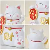 Figurine decorative Simpatica scultura Maneki Neko e decorazione domestica Kawaii Gatto fortunato Salvadanaio Soggiorno Arredamento Scrivania Ornamento Regalo artigianale