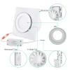 Fans Honguan 4 '' Accueil Silencieux Ventilateur D'extraction Cuisine Hotte Ventilation pour Salle De Bain Plafond Fenêtre Mur Extracteur D'air avec 4w LED Lumière