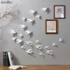 Noolim European 3D Ceramic Birds Wall Hang Simulation Murals Wall Bakgrund Heminredning Hantverk Creative Wall Decoration Y2237T