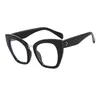 Occhiali da vista da donna con montatura oversize in acetato con stampa leopardata, occhiali da vista trasparenti correttivi miopi ipermetropia 1.0 1.5 anti luce blu 240124