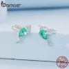 Boucles d'oreilles Bamoer 925 en argent Sterling abeille boucles d'oreilles pour femmes Zircon boucles d'oreilles mode anniversaire bijoux cadeaux