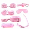 Adult Toys 7Pcs Bdsm Kit Sex Toys Handcuffs Bondage Shop Menottes Juguetes Sexuales Para Parja Self Adult Mouth Gag Whip Game Slave Femdom