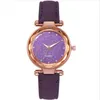 Orologio casual Star cinturino in pelle sabbiata quadrante argento con diamanti orologi da donna al quarzo orologi da polso da donna manifattura intera A Varie2660