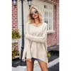 Designer Kvinnokläder Autumn/Winter New Women's V-Neck Large Ladies Fashion Knitwear Sexig Pullover Tröja Trycktröjor Kardigans för kvinnor Cardiganhuqj