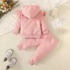 Clothing Sets Toddler Baby Girl Spring Autumn Clothes Set Pink Long Sleeve Hoodie Top + Pants Love Print Newborn Baby Casual Outfit