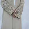 Ethnic Clothing Embroidery Kimono Modest Abaya Ramadan Saudi Dubai Luxury Open Abayas Islamic Wholesale Woman Dresses For Muslim Women