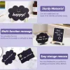 Magnets 30Pcs Mini Chalkboard Sign Food Labels For Party Buffet, Wooden Small Chalk Board Signs (Rectangle Notch )