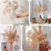 Decorative Flowers 3/1pcs Fake Wedding Ginkgo Leaf Branch Artificial Leaves Home Decoration Arch Flower Arrangement Handcraft Crafts