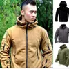 Herren-Fleecejacke mit warmem Innenfutter für den Außenbereich, kältesichere Assault-Jacke für Herren, Windjacke, Kapuzenjacke, farbige Kapuzenjacke