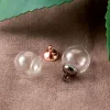 Ciondoli 60 Pz / scatola Ciondoli per bottiglie di vetro trasparente Mini Globe Ball Bottiglie vuote Ciondolo con cappuccio Cauzione per creazione di gioielli Collana orecchino fai da te