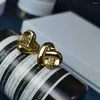 Boucles d'oreilles à clous en corde torsadée pour femmes, Design d'amour personnalisé et à la mode, vente de fête, bijoux de luxe célèbres, 2024.