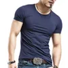 Men's T-Shirts 2023 Brand New Men T Shirt Tops V neck Short Sleeve Tees Men's Fashion Fitness Hot T-shirt For Male Free Shipping Size 5XL